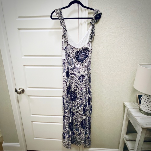 NWT Lucca Couture Floral Ruffle Sleeve Maxi - Picture 4 of 5